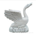 Elegant White Marble Stone Garden Swan Statue
